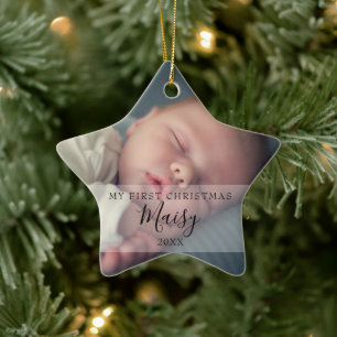 Baby Fotos Niedlich First Christmas Star Keramik Ornament