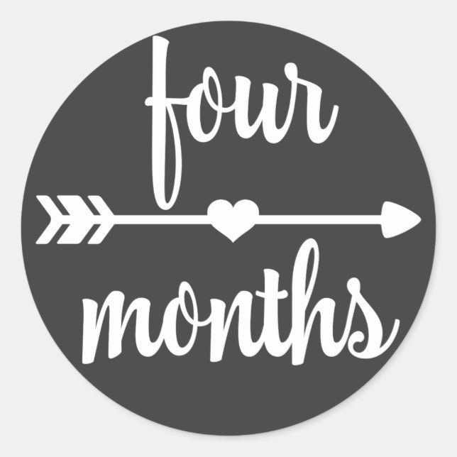 Baby Four Months Meilenstein Stickers (Vorderseite)