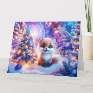 Baby Fox Christmas Fantasy Karte