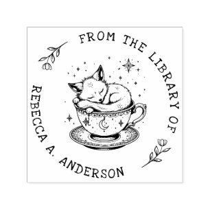 Baby Fox Cub Schlafen in einer Magischen Teacup Bi Permastempel
