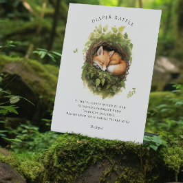 Baby Fox Diaper Raffle Sign Baby Dusche Sockelschild