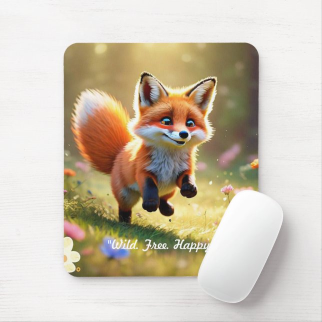 "Baby Fox Frolics" Mousepad (Mit Mouse)