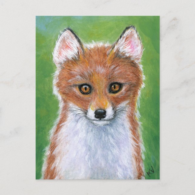 Baby Fox Kit Cub Postkarte (Vorderseite)