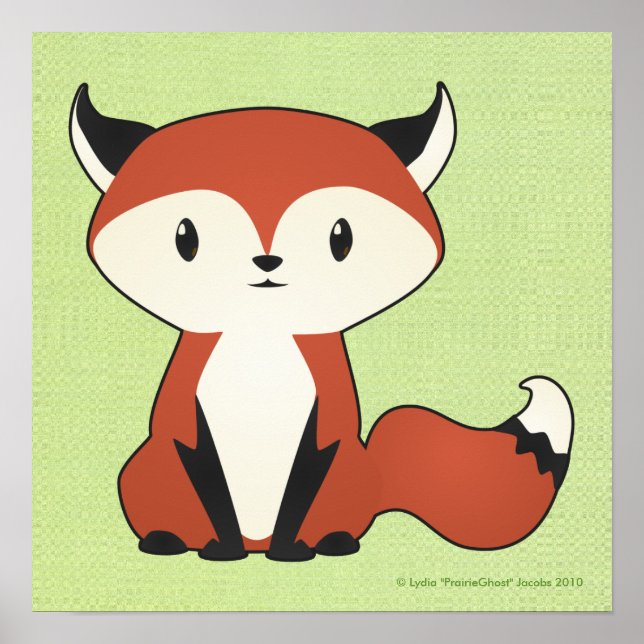 Baby Fox Print Poster (Vorne)