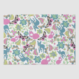 Baby Fox und Blume Geschenktasche Seidenpapier