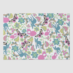 Baby Fox und Blume Geschenktasche Seidenpapier