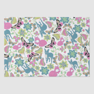 Baby Fox und Blume Geschenktasche Seidenpapier