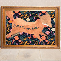 Baby Fox Woodland Cotattcore Floral