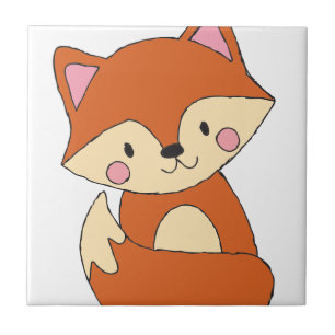 Baby Fox Zeichne Niedlich Fox Art Baby Fox Design Fliese