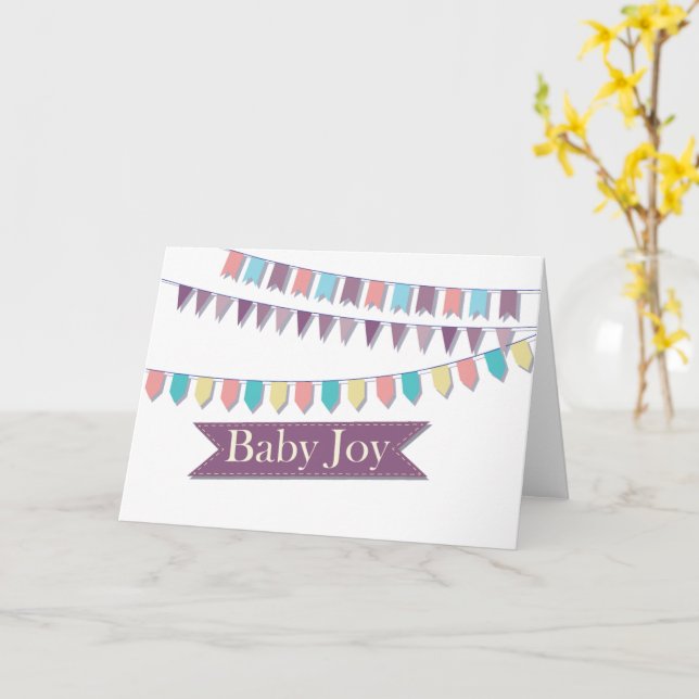 Baby Freude Karte (Gelbe Blume)