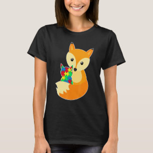 Baby Fuchs Liebe Puzzle Teil Tier Cool Autismus-Be T-Shirt