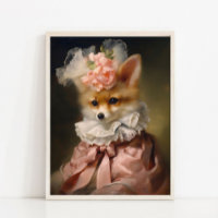 Baby-Fuchs Vintage-Porträt, viktorianisches Tierpo