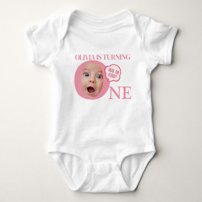 Baby Fun Girl Foto Collage Text Strampler (Vorderseite)