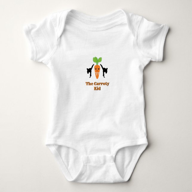 Baby Funny Novelty Mode The CARROTY KID Baby T Baby Strampler (Vorderseite)