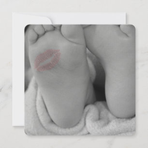 Baby-Fuß-Abdruck-Duschen-Einladungs-Mitteilung Einladung