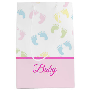 Baby-Fuß druckt Baby-Geschenk-Tasche Mittlere Geschenktüte