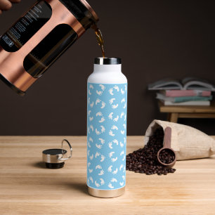 Baby Fußabdrücke, Babys Fuß, Fußspuren, Blau, Jung Trinkflasche