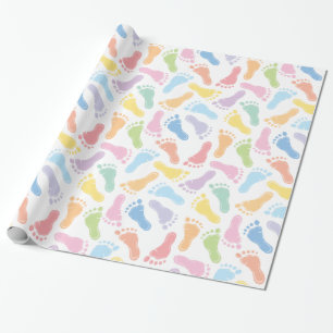 Baby Fußabdrücke Geschenkpapier