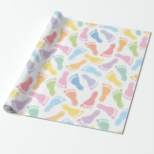 Baby Fußabdrücke Geschenkpapier