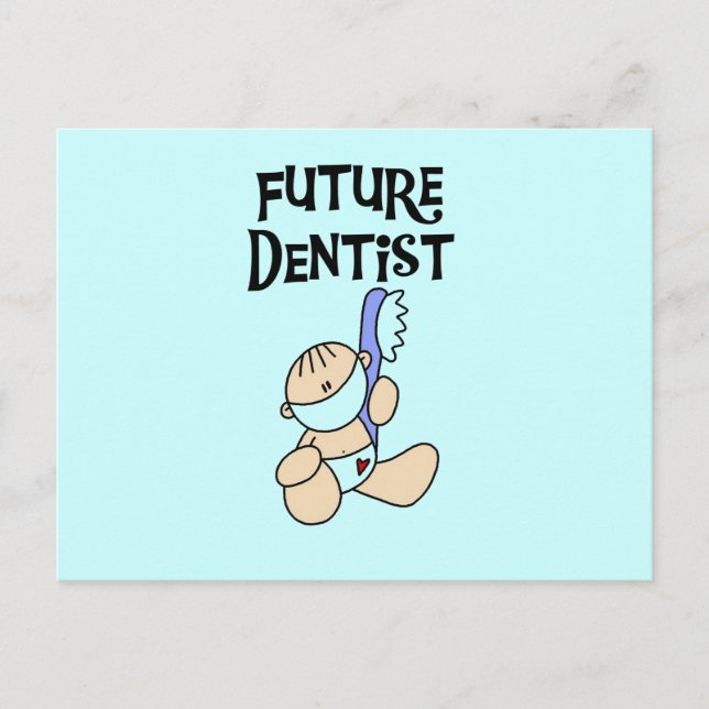 Baby Future Dentist T - Shirt und Geschenke Postkarte (Vorderseite)