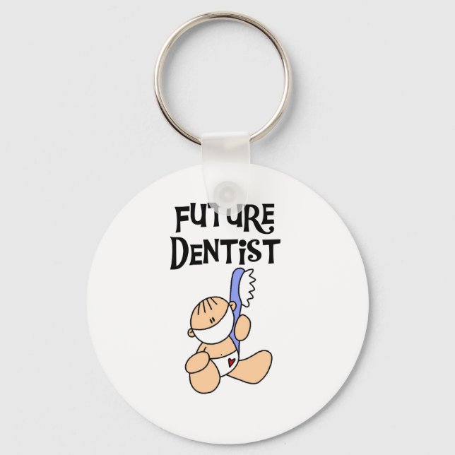 Baby Future Dentist T - Shirt und Geschenke Schlüsselanhänger (Vorderseite)