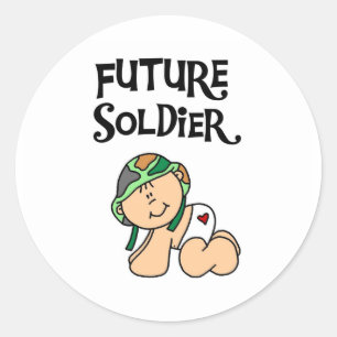 Baby Future Soldier Runder Aufkleber