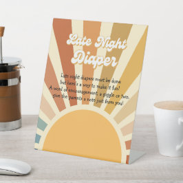 Baby Game 70er Babydusche Bohemisch Baby Dusche Sockelschild