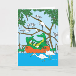 Baby Gator Glückwunschkarte Karte