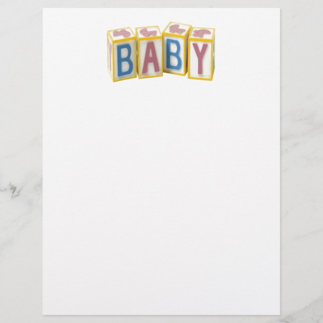 Baby Gebäude Blocks Letterhead (Vorderseite)