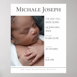 Baby-Geburtsstatistiken   Geburtsstatistiken Schil Poster