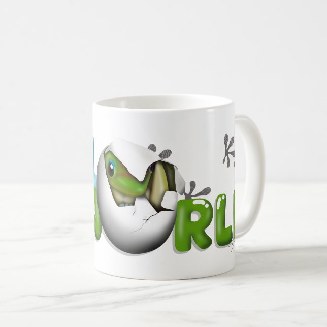 Baby-Gecko im Ei  Kaffeetasse (VorderseiteRechts)