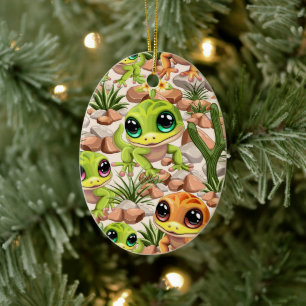Baby Geckos Niedlich Cartoon Characters Keramik Ornament