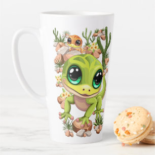 Baby Geckos Niedlich Cartoon Characters Milchtasse