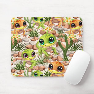 Baby Geckos Niedlich Cartoon Characters Mousepad