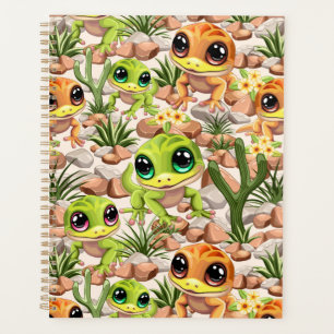 Baby Geckos Niedlich Cartoon Characters Planer
