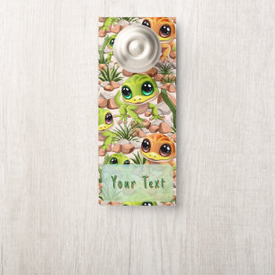 Baby Geckos Niedlich Cartoon Characters Türanhänger