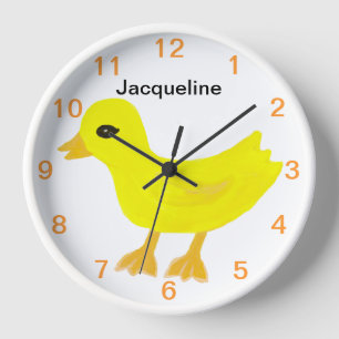 Baby-gelbe Ducky Gummiuhr FERTIGEN ES besonders an Wanduhr