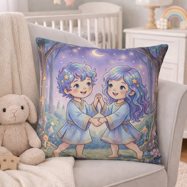 Baby Gemini Zodiac Nursery Kids Kissen (Von Creator hochgeladen)
