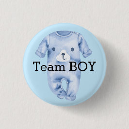 Baby Gender enthüllt Teamboy Button