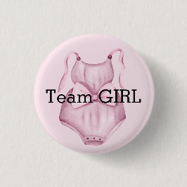 Baby Gender enthüllt Teammädchen Button