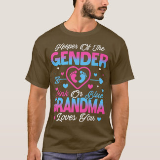 Baby Gender offenbaren Dusche rosa oder blaue Oma  T-Shirt