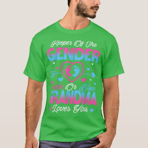 Baby Gender offenbaren Dusche rosa oder blaue Oma T-Shirt