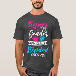 Baby Gender offenbaren Dusche Rosa oder Blue Stepd T-Shirt