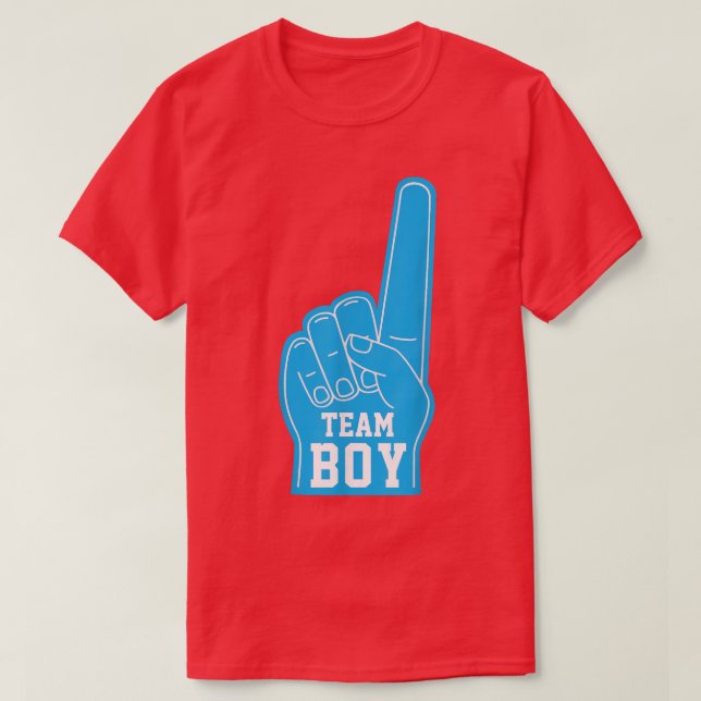 Baby Gender Reveal Ankündigung Party Team Boy Men T-Shirt (Design vorne)