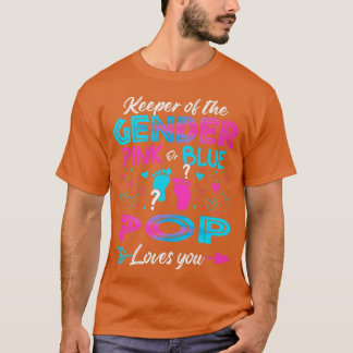 Baby Gender Reveal Dusche Rosa oder Blau Pop Liebe T-Shirt
