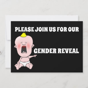 BABY GENDER REVEAL FUNNY CUSTOM-PARTY EINLADUNGEN