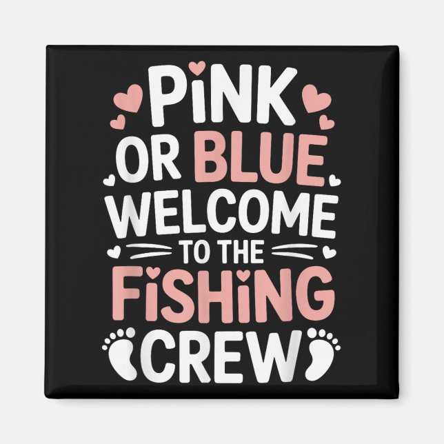 Baby Gender Reveal, NK oder Blau Willkommen in den Magnet (Vorne)