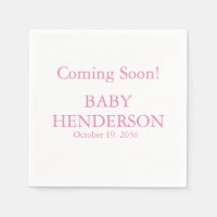 Baby Gender Reveal Paper Party Napkins