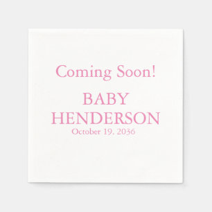 Baby Gender Reveal Paper Party Napkins Serviette