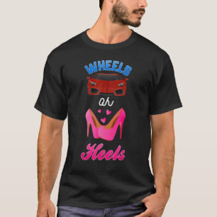 Baby Gender Reveal Party Räder oder Heelse Wir Lie T-Shirt